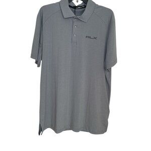 Ralph Lauren RLX Men's Grey Golf Custom Slim Fit Performance Polo Shirt sz XL